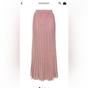 Missoni Elegant Pink Pleated Skirt